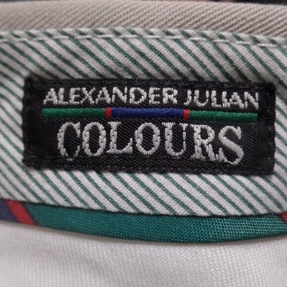 Alexander Julian COLOURS Men's Tan Front Pleat and Cuffs Dress Pants, 40x30 - Picture 3 of 6